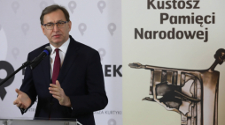 Prezes IPN Jarosław Szarek podczas uroczystości wręczenia nagród IPN „Kustosz Pamięci Narodowej". Fot. PAP/T. Gzell