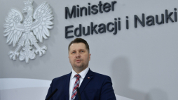 Warszawa, 09.12.2020. Minister edukacji i nauki Przemysław Czarnek w siedzibie resortu w Warszawie, 9. bm. podczas konferencji prasowej dotyczącej Pakietu Wolności Akademickiej.  PAP/R. Pietruszka