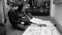 Strajk studentów Uniwersytetu Łódzkiego. 31.01.1981. Fot. PAP/CAF/A. Zbraniecki