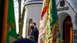 Prezes PSL Władysław Kosiniak-Kamysz podczas uroczystości z okazji obchodów 147. rocznicy urodzin Wincentego Witosa w Wierzchosławicach. Fot. PAP/P. Topolski