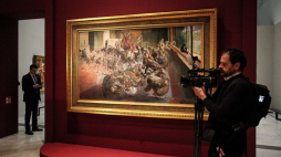 Obraz „Melancholia” Jacka Malczewskiego zaprezentowany na wystawie „Polska 1840-1918. Zobrazować ducha narodu” w Muzeum Louvre-Lens. 12.2019. Fot. PAP/M. Marek
