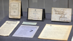 Białystok, 18.02.2021. Część wystawy stałej Muzeum Pamięci Sybiru poświęcona przedwojennemu Białemustokowi i Kresom, 18 bm. w Białymstoku.  PAP/A. Reszko