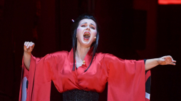 Warszawa, 15.06.2019. Koncert plenerowy opery "Madame Butterfly" w Warszawie. Arcydzieło Giacomo Pucciniego jest wystawiane dla ponad pięciotysięcznej publiczności na placu Defilad.. Fot. M. Obara
