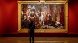 „Upadek Polski (Reytan)” Jana Matejki na wystawie „Polska. Siła obrazu” w Muzeum Narodowym w Poznaniu. Fot. PAP/P. Jaskółka