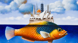 Rafał Olbiński "Yellow submarine". Źródło: DESA Unicum