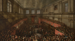 Uchwalenie Konstytucji 3 maja 1791 roku, obraz Kazimierza Wojniakowskiego z 1806 r. Źródło: Wikimedia Commons