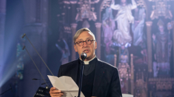 Łódź, 10.05.2019. Rektor Katedry Notre-Dame w Paryżu ks. prał. Patrick Chauvet