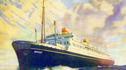 MS Batory na pocztówce. Źródło: Wikimedia Commons