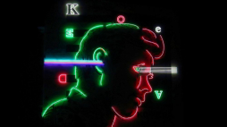 Przy ostrowskim dworcu kolejowym powstał mural Krzysztofa Komedy-Trzcińskiego. W przypadającą 27 kwietnia 90. rocznicę urodzin artysty, mural zaświeci neonową oprawą. Ostrów Wielkopolski, 24.04.2021. Fot. PAP/T. Wojtasik