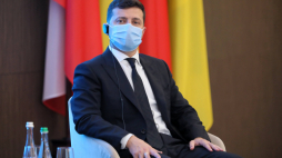 Ukraina, 13.10.2020. Prezydent Ukrainy Wołodymyr Zełenski