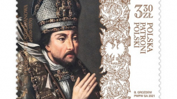 Św. Stanisław na znaczku pocztowym. Źródło: Poczta Polska