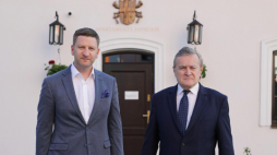 Wicepremier Piotr Gliński i minister kultury Litwy Simonas Kairys. Źródło: www.gov.pl 
