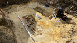 Prace IPN na terenie Więzienia Karno-Śledczego Warszawa III, tzw. Toledo. Źródło: IPN/Biuro Poszukiwań i Identyfikacji 