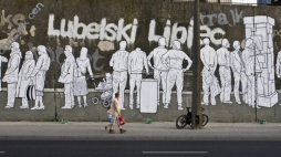 Mural w Lublinie upamiętniający Lubelski Lipiec 1980. Fot. PAP/W. Pacewicz