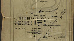 Plan podobozu Jawischowitz, należącego do kompleksu Auschwitz. Źródło: Muzeum Auschwitz