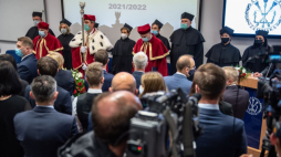Inauguracja roku akademickiego 2021/2022 na Akademii Zamojskiej. Fot. PAP/W. Jargiło