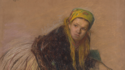 Pastel Leona Wyczółkowskiego „Wiejska dziewczyna w żółtej chuście” 