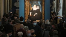 Otwarcie pokazu dzieła „Portret Anny Austriaczki” na Zamku Królewskim w Warszawie. Fot. PAP/P. Supernak