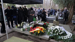 Uroczystości pogrzebowe Daniela Passenta na Powązkach Wojskowych w Warszawie. Fot. PAP/A. Zawada