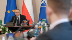 Warszawa, 08.03.2022. Prezydent RP Andrzej Duda podczas posiedzenia Rady ds. Bezpieczeństwa i Obronności Narodowej Rady Rozwoju, w Belwederze w Warszawie. Fot. PAP/M. Marek