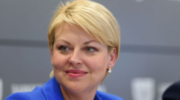 Przewodnicząca Związku Polaków na Białorusi Andżelika Borys. 2017 r. Fot. PAP/J. Kaczmarczyk