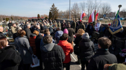Uroczystość oznaczenia grobu powstańca śląskiego Wilhelma Marca znakiem pamięci „Tobie Polsko” – Mysłowice, 12 marca 2022. Fot. Mikołaj Bujak (IPN)