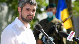 Prezes ukraińskiego Instytutu Pamięci Narodowej Anton Drobowycz. Fot. PAP/D. Delmanowicz