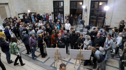 Prezentacja zgłoszonych projektów podczas konferencji prasowej w Gmachu Głównym Muzeum Narodowego w Warszawie. Fot. PAP/A. Zawada
