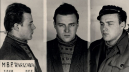 Zdjęcie sygnalityczne Kazimierza Chmielowskiego wykonane w Ministerstwie Bezpieczeństwa Publicznego w Warszawie. Grudzień 1948 r. Źródło: IPN