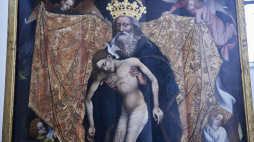 Retabulum gotyckiego ołtarza Pietas Domini w Bazylice Mariackiej w Gdańsku. Fot. PAP/A. Warżawa