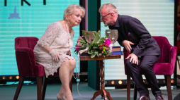 Aktorzy Magdalena Zawadzka i Andrzej Mastalerz podczas XXI Festiwalu Teatru Polskiego Radia i Teatru Telewizji Polskiej „Dwa Teatry” w Zamościu. Fot. PAP/W. Jargiło