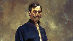 Wojciech Kossak "Portret własny z paletą". Źródło: Wikimedia Commons