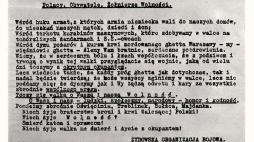 Odezwa Żydowskiej Organizacji Bojowej do ludności polskiej z 23 kwietnia 1943 r. Źródło: Wikipedia Commons