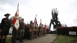 Uroczyste obchody 78. rocznicy akcji „Koppe” przed Pomnikiem Czynu Zbrojnego Żołnierzy Polski Walczącej w Krakowie. Fot. PAP/Ł. Gągulski