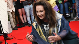 Anna Dymna na odsłonięciu swojej gwiazdy w Łódzkiej Alei Gwiazd. Fot. PAP/G. Michałowski