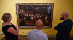 Otwarcie wystawy pt. „Jagiełło-Matejko. Król w twórczości Mistrza” w Muzeum Zamkowym w Sandomierzu. Fot. PAP/P. Polak