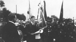 Uroczystość przejęcia Śląska przez Polskę: odczytanie aktu przejęcia Śląska.16.07.1922. Fot. NAC