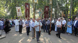 Grabarka, 19.08.2021. Uroczystości Święta Przemienienia Pańskiego w prawosławnym sanktuarium na św. Górze Grabarce. Fot. PAP/A. Reszko