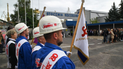 Szczecin, 30.08.2022. Obchody 42. rocznicy podpisania Porozumień Sierpniowych i powstania NSZZ „Solidarność” przy Bramie Stoczni Szczecińskiej. Fot. PAP/M. Bielecki