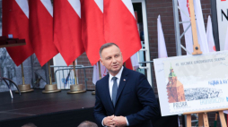 Gorzów Wielkoposki, 30.08.2022. Prezydent Andrzej Duda podczas obchodów 40. rocznicy Gorzowskiego Sierpnia 1982 r. Fot. PAP/L. Muszyński