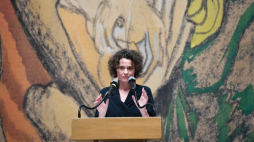 Zofia Machnicka podczas otwarcia ekspozycji „Witkacy. Sejsmograf epoki przyspieszenia” w Muzeum Narodowym w Warszawie. Fot. PAP/R. Pietruszka