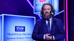 Prezes TVP Mateusz Matyszkowicz podczas konferencji nt. jesiennej ramówki Centrum Kultury i Historii TVP. Warszawa, 08.09.2022. Fot. PAP/R. Pietruszka