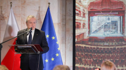 Piotr Gliński podczas otwarcia konferencji „Fundusze Europejskie w Kulturze. Podsumowanie i perspektywy”. Źrodło: twitter.com/kultura_gov_pl