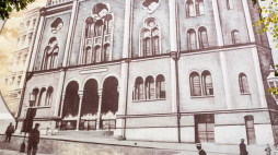 Prezentacja Muralu Pamięci - Synagoga Szczecińska. Fot. PAP/J. Muszyński