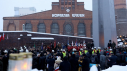 Uroczystości w 41. rocznicę pacyfikacji kopalni Wujek w Katowicach. Fot. PAP/Z. Meissner