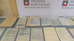 Pokaz archiwaliów dotyczących m.in. Kedywu Armii Krajowej i tradycji Powstania Styczniowego w okresach II RP i PRL w siedzibie Archiwum Akt Nowych. Warszawa, 19.01.2023. Fot. PAP/M. Marek