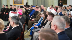 Warszawa, 25.01.2023. Przedstawiciele Kościołów, związków wyznaniowych oraz mniejszości narodowych i etnicznych obecnych w Polsce, zgromadzeni podczas spotkania z prezydentem RP Andrzejem Dudą w Pałacu Prezydenckim. Fot. PAP/A. Lange 