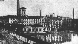 Manufaktura bawełniana Ludwika Geyera wybudowana w Łodzi w pierwszej połowie XIX w. Fot. PAP/CAF/Reprodukcja