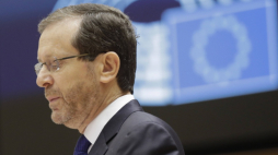 Prezydent Izraela Icchak Herzog w Parlamencie Europejskim. 26.01.2023. Fot. PAP/EPA