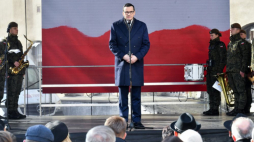 Warszawa, 01.03.2023. Premier Mateusz Morawiecki na uroczystości z okazji Narodowego Dnia Pamięci Żołnierzy Wyklętych w siedzibie Muzeum Żołnierzy Wyklętych i Więźniów Politycznych PRL w Warszawie. Fot. PAP/A. Lange